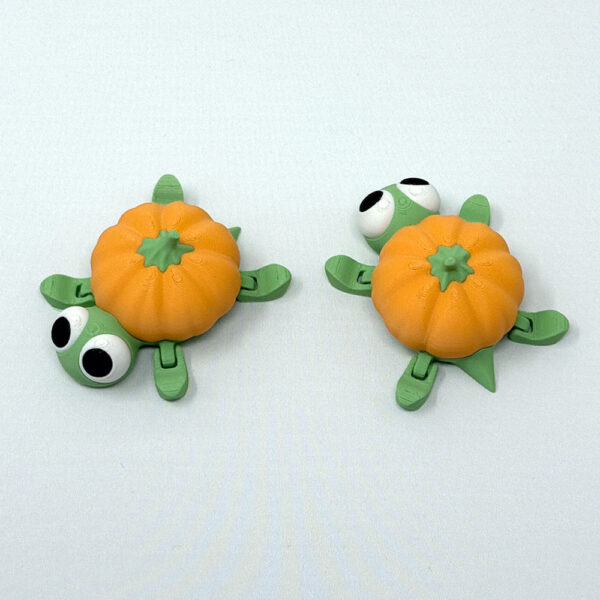 Baby Turtle with Pumpkin Shell Decoration - Image 2